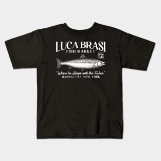 luca brasi fish market Kids T-Shirt